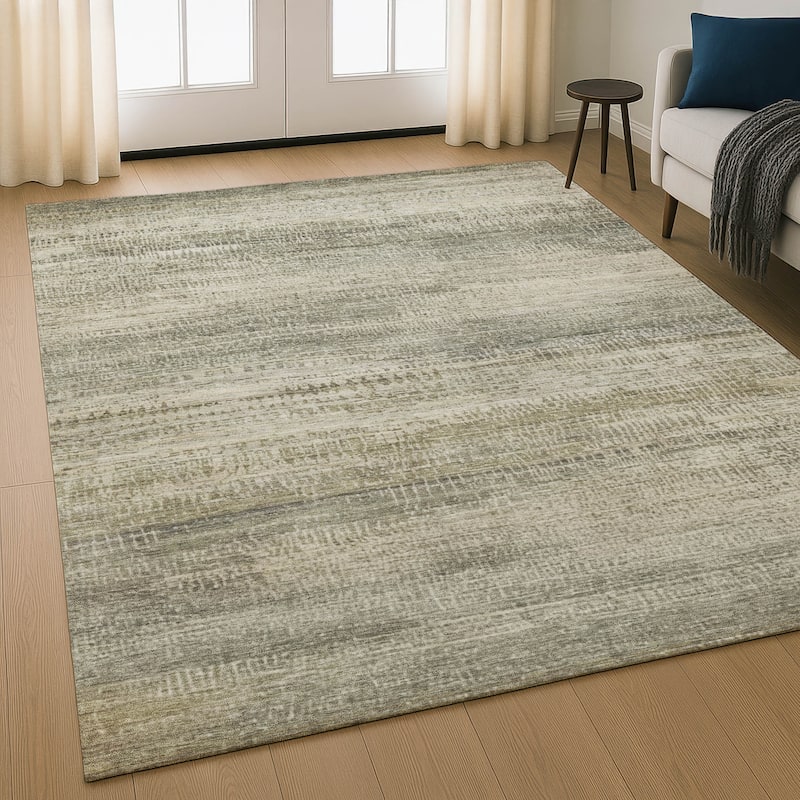 Premium Washable Super Soft Modern Layers Mayfield Rug - Taupe - 10' x 14'