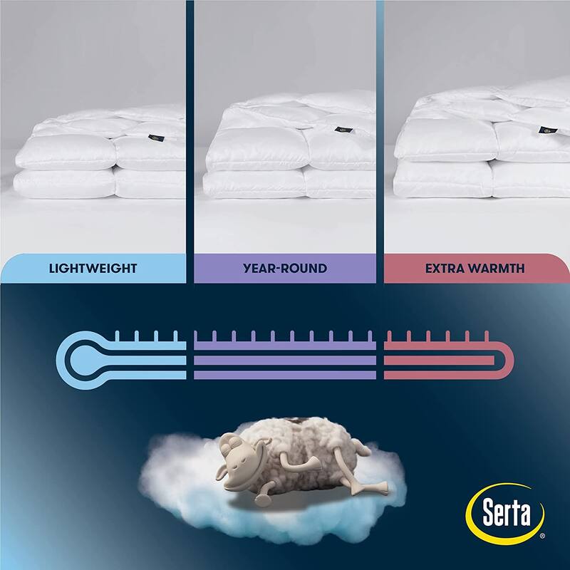 Serta Down Illusion Lightweight Comforter, Down Alternative Duvet Insert