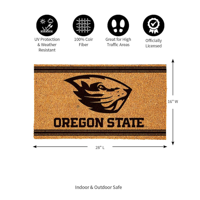 Oregon State University Monochrome Indoor/Outdoor Coir Door Mat