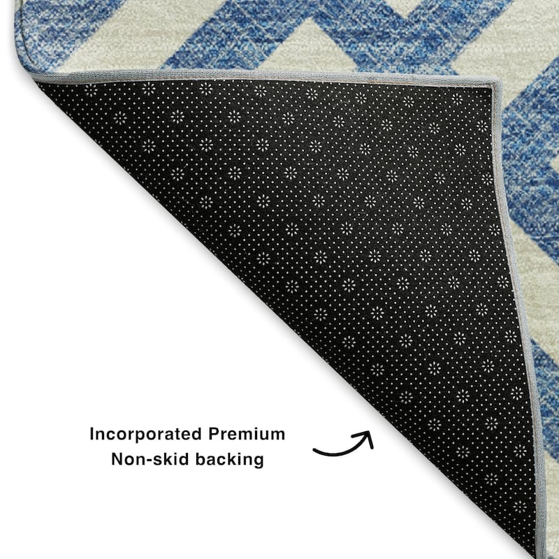 Premium Washable Super Soft Contemporary Mosaic Mayfield Rug