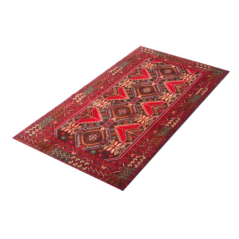 ECARPETGALLERY Hand-knotted Teimani Brown Wool Rug - 3'7 x 6'9