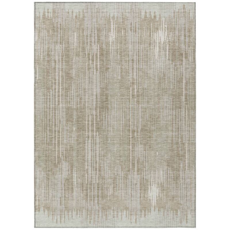 HomeRoots Striped Transitional Rectangle Outdoor Rug