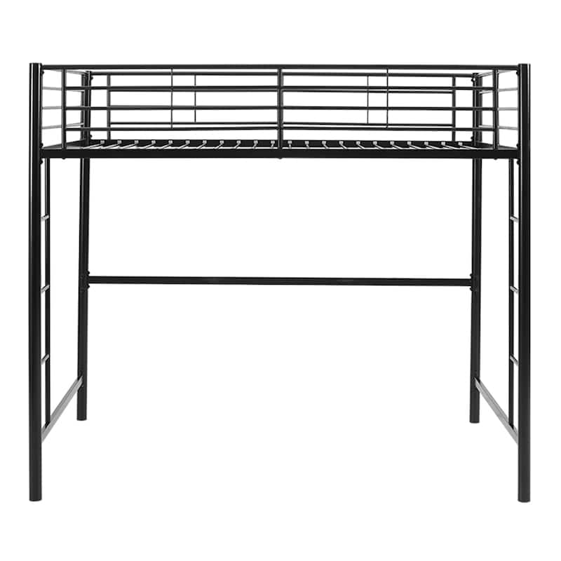 Walker Edison Abner Black Metal Full Size Loft Bed