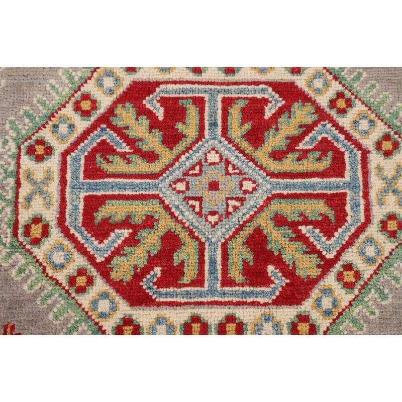 Kazak Foyer Rug Handmade Wool Carpet - 3'5" x 5'0"