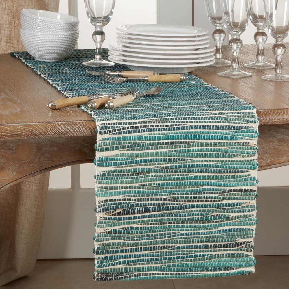 Long Table Runner With Water Hyacinth Design