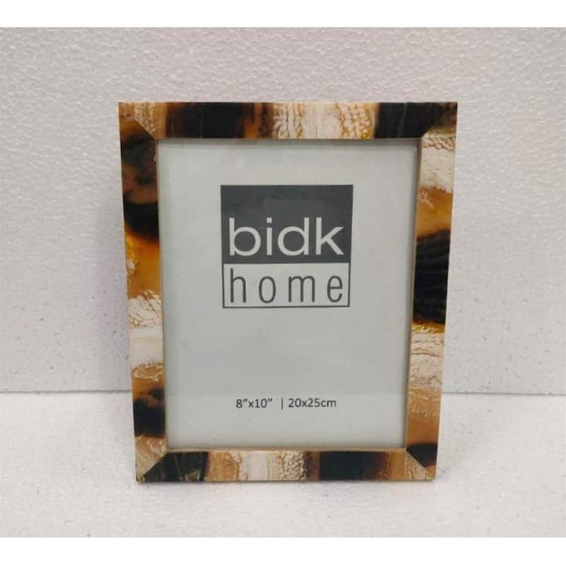 Horn Tone Picture Frame - for 8" x 10" Photo - Brown and Black - 8-inchx10-inch