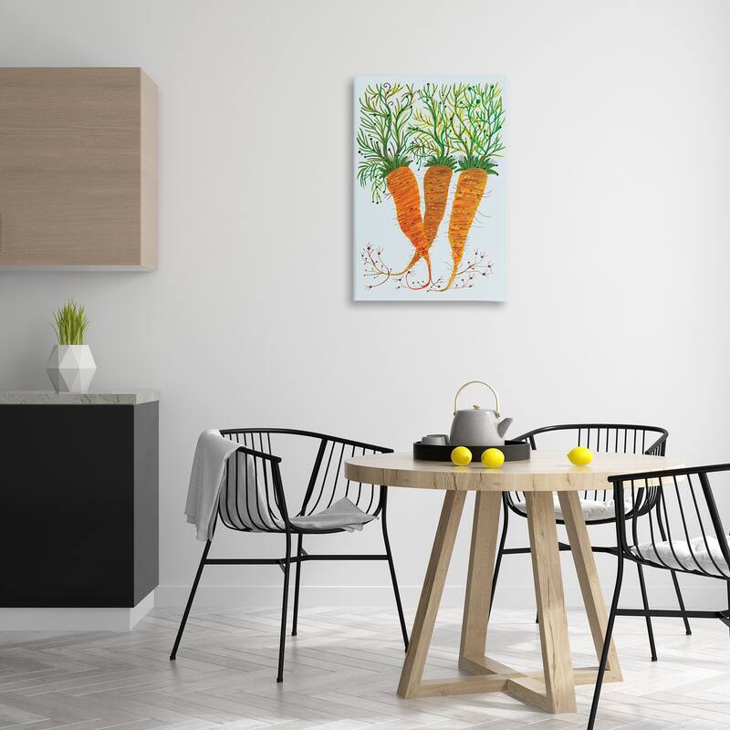 Stupell Whimsical Garden Carrots Canvas Wall Art Design By Kay Widdowson