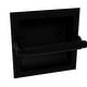 preview thumbnail 12 of 15, Allied Brass Regal Collection Recessed Toilet Tissue Holder Matte Black