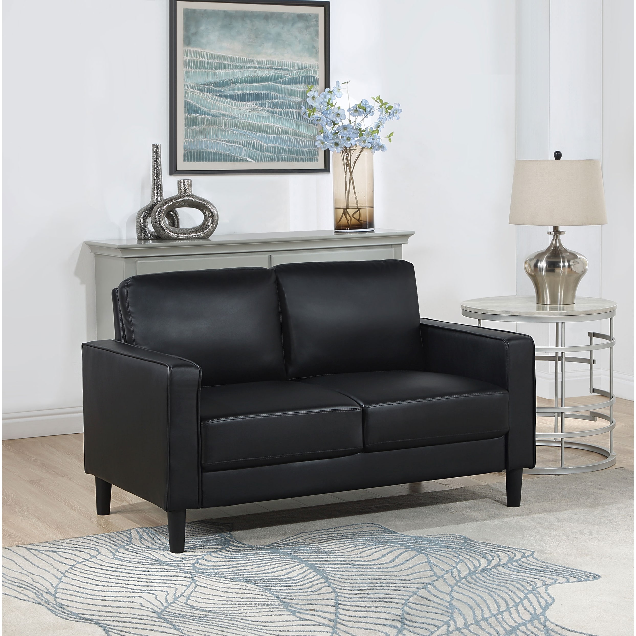 Ruth Upholstered Track Arm Loveseat