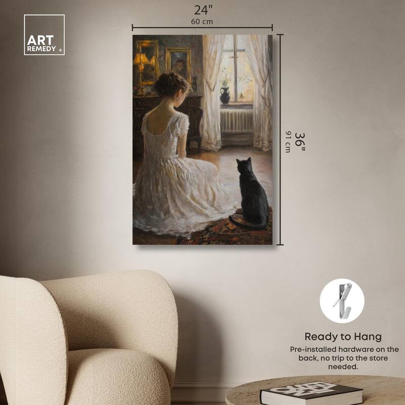 Her Faithful Companion Canvas by Art Remedy, Gallery Wrapped