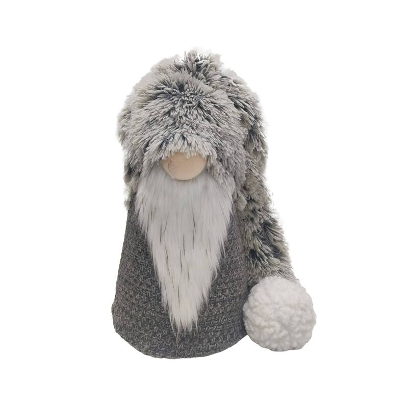 Long Hat Christmas Gnome Decoration - 36" - Gray and White