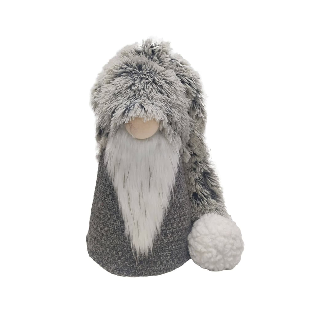 Long Hat Christmas Gnome Decoration - 36" - Gray and White