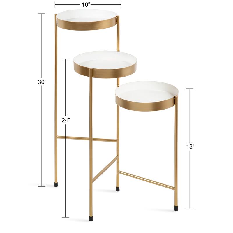Kate and Laurel Finn Metal 3-tier Modern Plant Stand - 16x21x30