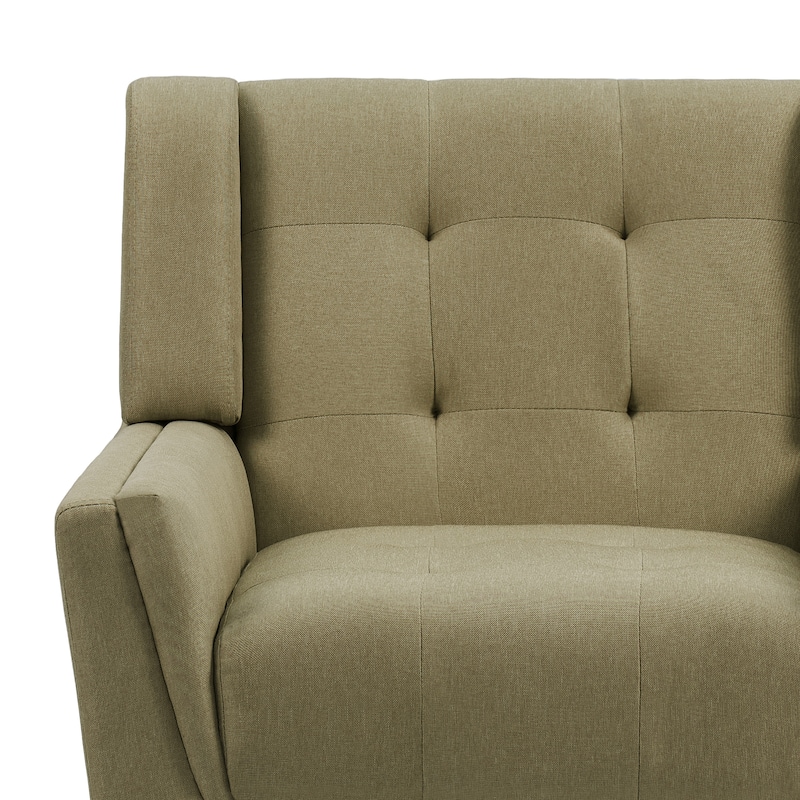 Mid Century Modern Upholstered Linen Accent chairs Armchair