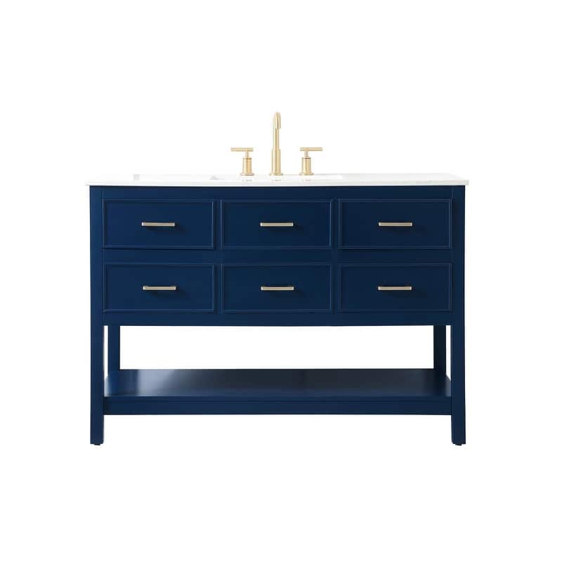 Elegant Lighting VF19048 Sinclaire 48" Free Standing Single Basin - Blue