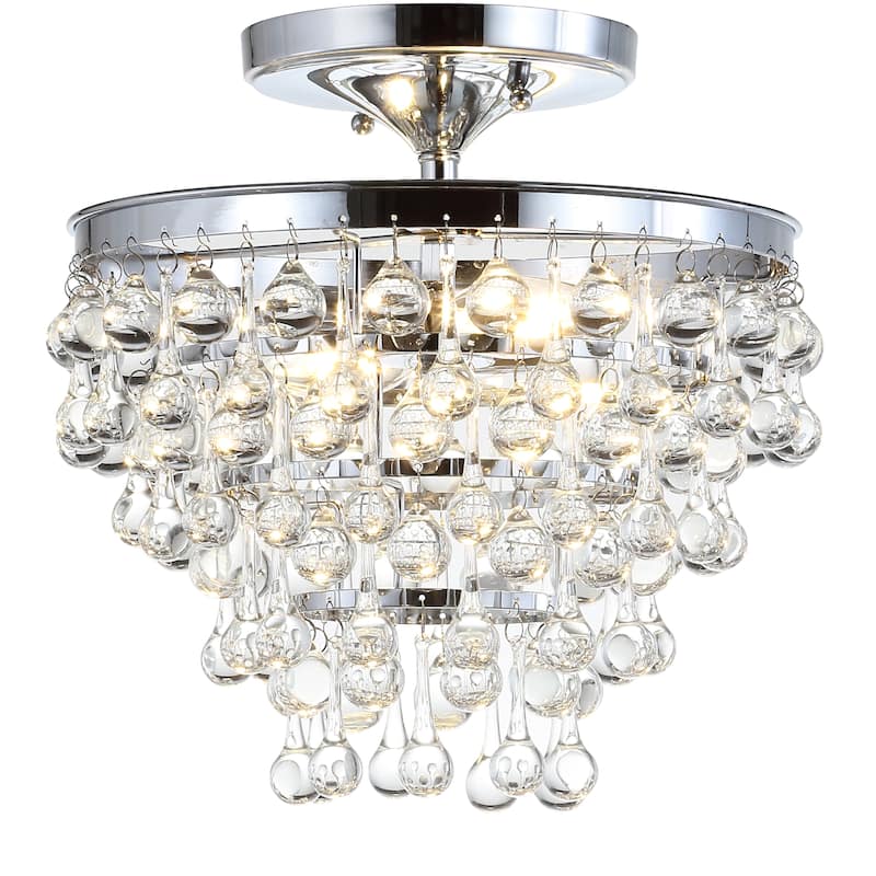 Gabrielle Metal/Crystal LED Flush Mount, by JONATHAN Y