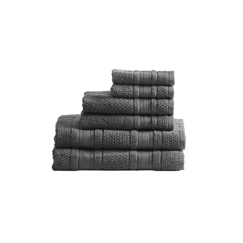 6 Piece Super Soft Cotton Quick Dry Bath Towel Set - N/A