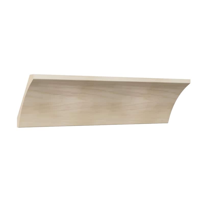 WM291: 4-in H x 3-1/2-in P x 5-1/4-in F x 96-in L Americraft Solid Hardwood Stain Grade Crown Moulding