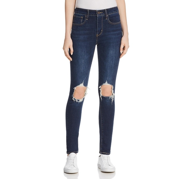 levi's 721 ripped skinny jeans