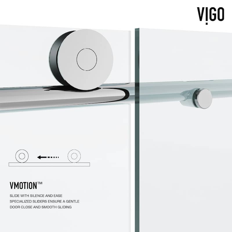 VIGO Elan Frameless Sliding Shower Door