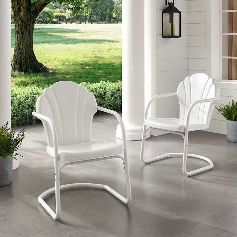 Crosley Tulip 2Pc Outdoor Metal Armchair Set - 24.5"W x 20.5"D x 32.88"H