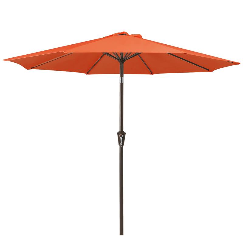 10ft Patio Market Umbrella with Crank & Tilt,UV-Risistant - Orange