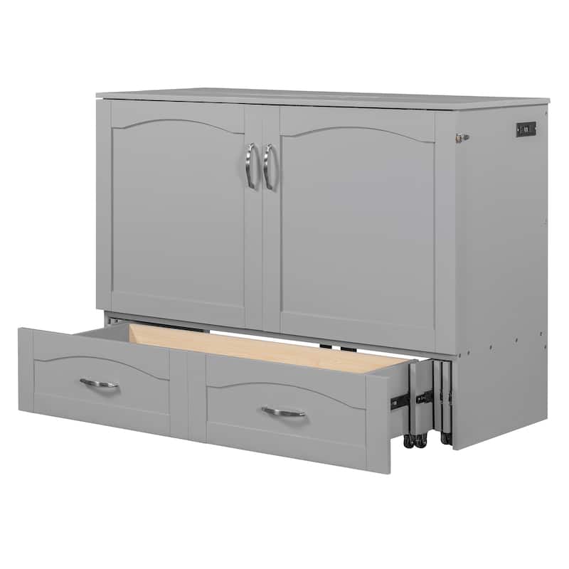 Full Size Murphy Bed Wall Bed with drawer