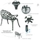 preview thumbnail 9 of 8, Costway Patio Garden Bench Chair Style Porch Cast Aluminum Outdoor