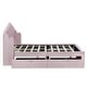 preview thumbnail 10 of 26, Full Upholstered Platform Bed with Four Drawers & USB Ports - Modern Comfort