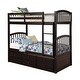 preview thumbnail 7 of 17, Stylish & Simple Twin Bunk Bed with Ladder, Safety Rail, Twin Trundle Bed with 3 Drawers for Bedroom, Guest Room, Black