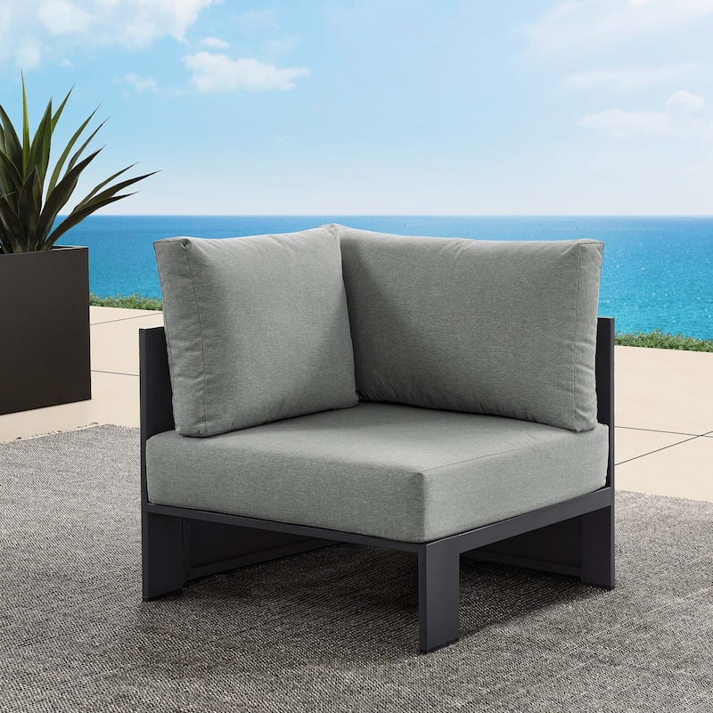 Tahoe Patio Aluminum Modular Corner Chair - Gray Gray