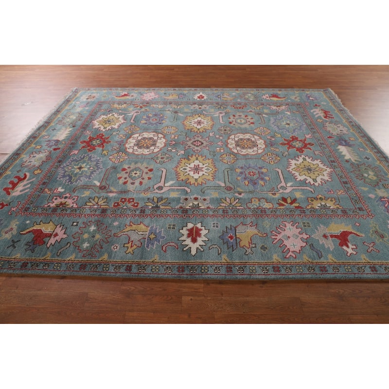 Oushak Indian Area Rug Handmade Wool Carpet - 8'2"x 9'11"