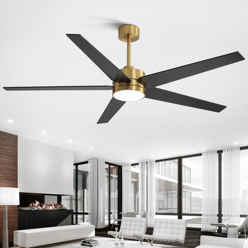 65 in. Integrated LED Indoor Ceiling Fans with Light and Remote Control Included