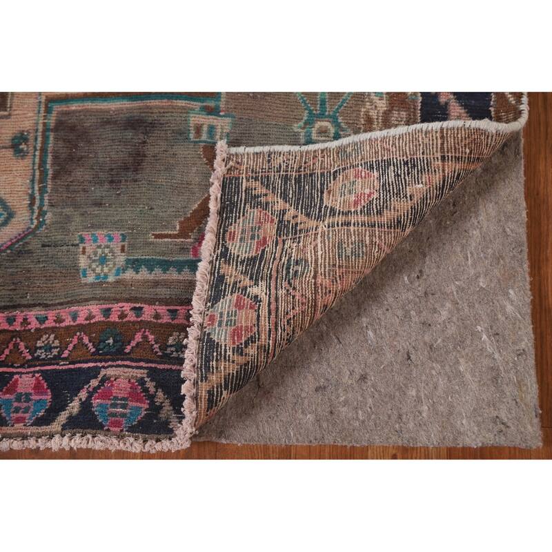 Geometric Ardebil Persian Antique Area Rug Handmade Wool Carpet - 4'8" x 10'4"
