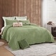 preview thumbnail 81 of 180, Wonderful Velvet 3 Piece Quilt Set 21021 Sage Green - Queen