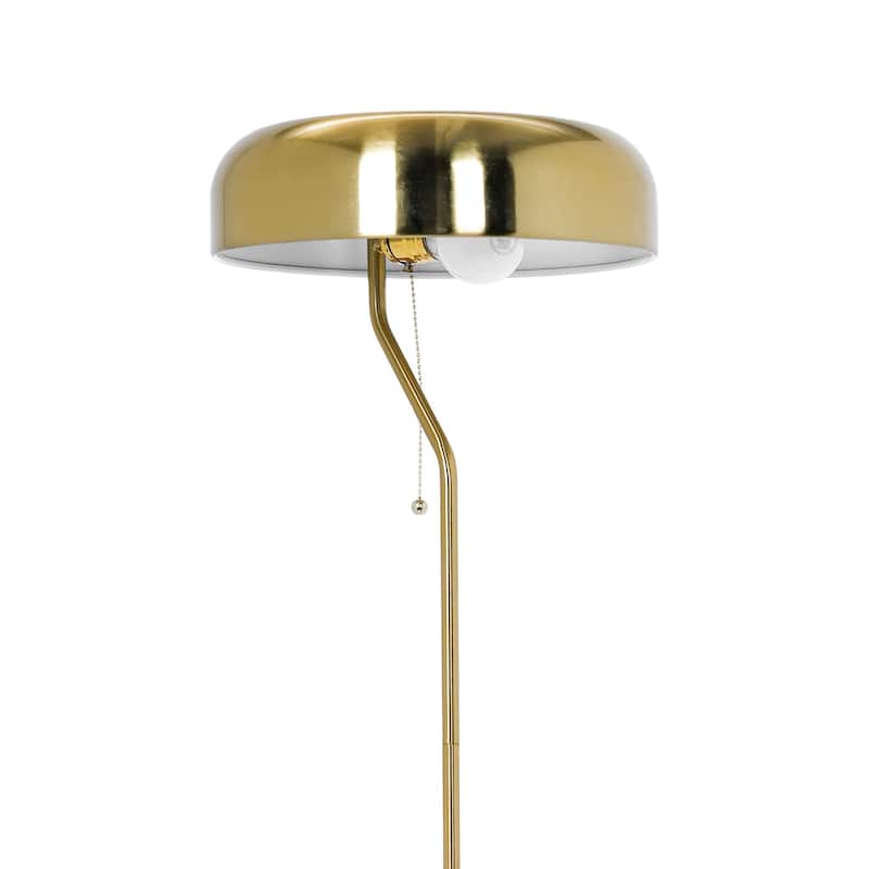 Tall Corner Floor Lamp for Living Room, Bedroom & Office Space Illumination, Floor Lamp - Gold Outer and White Inner 110~120V