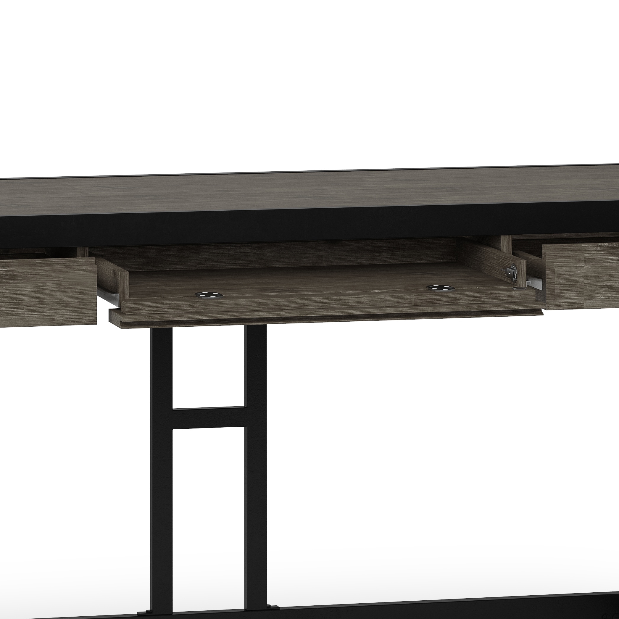 Wyndenhall cecilia solid acacia wood modern industrial 60 inch wide online writing office desk