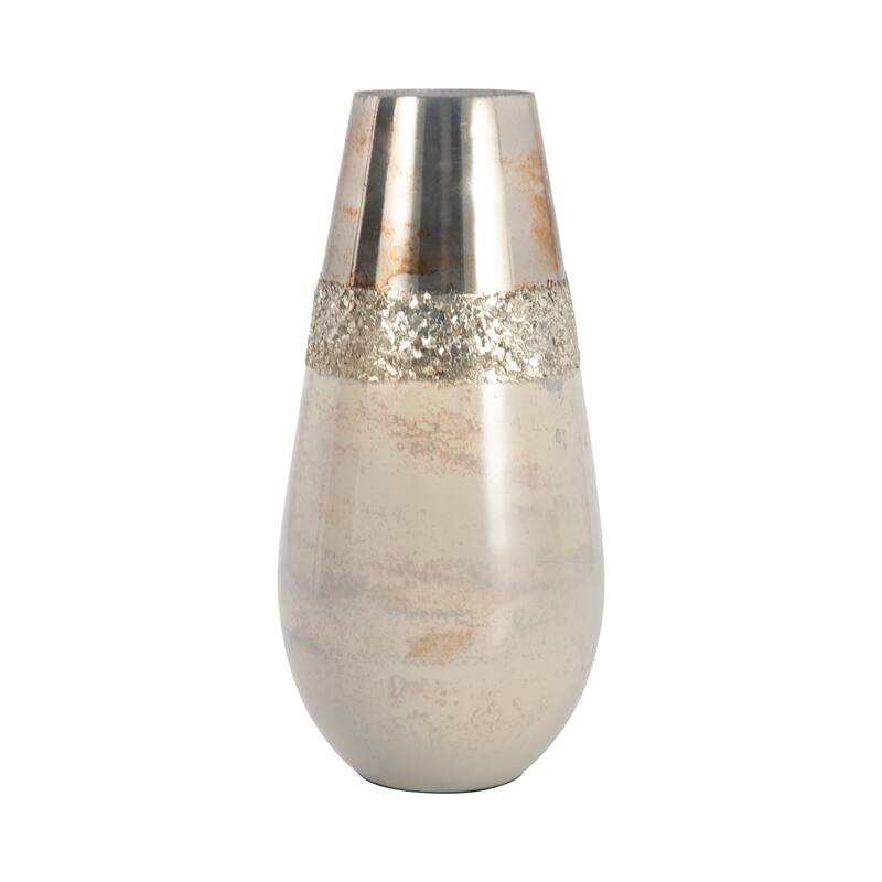 Sagebrook Home Glam Modern Glass Vase