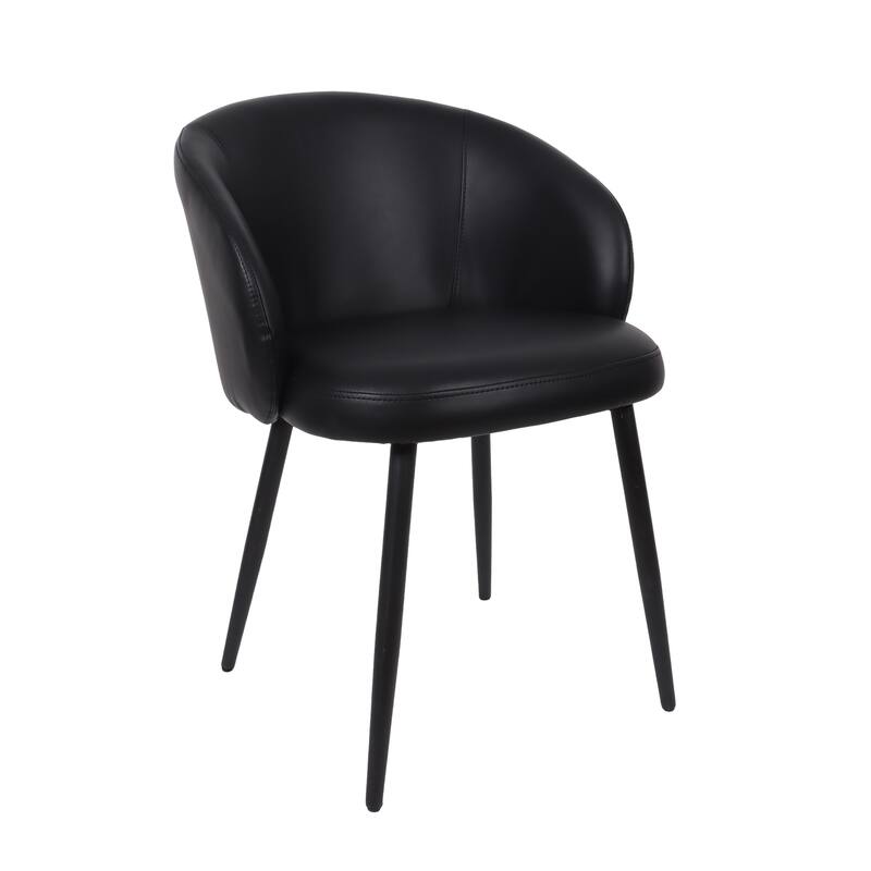Manhattan Comfort Looma Vegan Leather Metal Side Chair - Set of 2