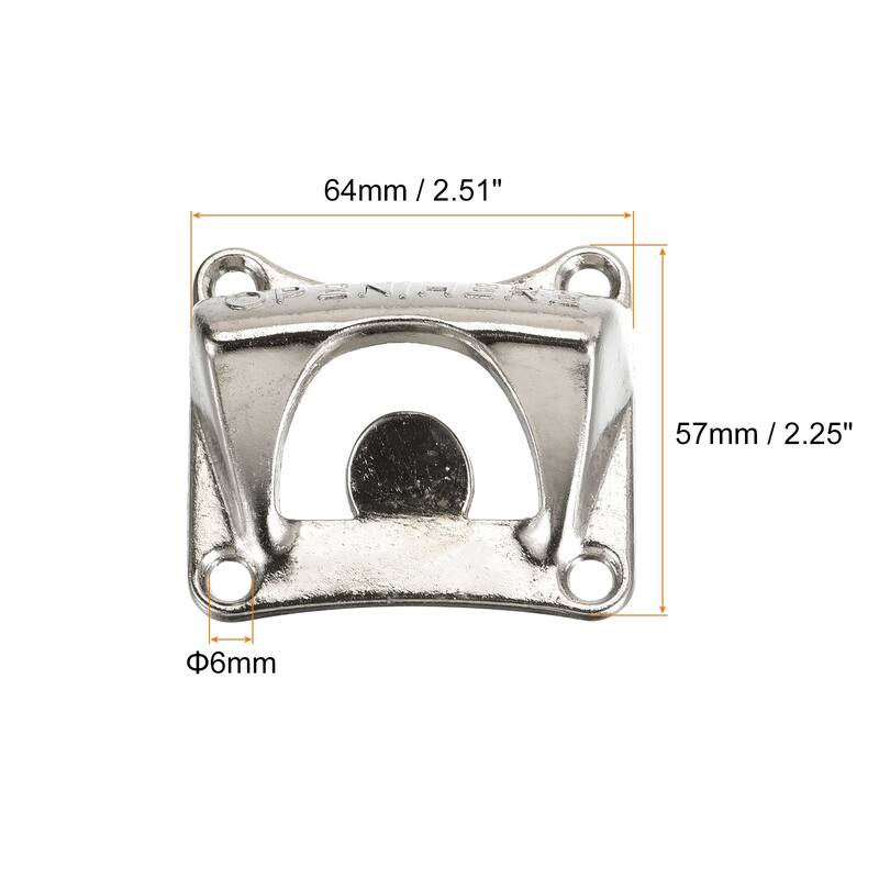4pcs Wall Mounted Beer Soda Bottle Opener 2.5" x 2.2" for Cafe Bar KTV - Silver