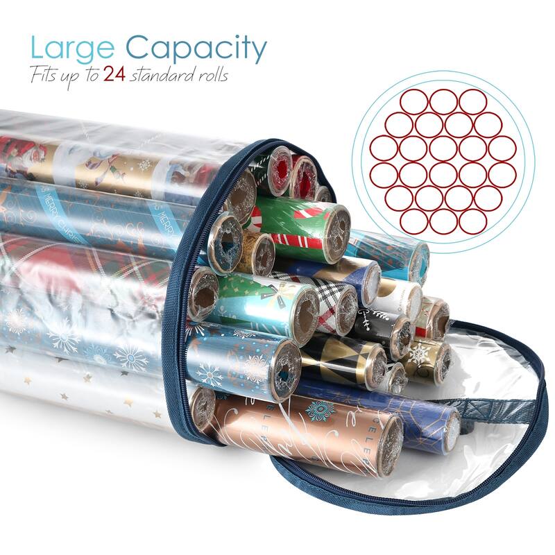 Empyrean Tear Proof Gift Wrapping Paper Storage Container - Premium Christmas Wrapping Paper Holder