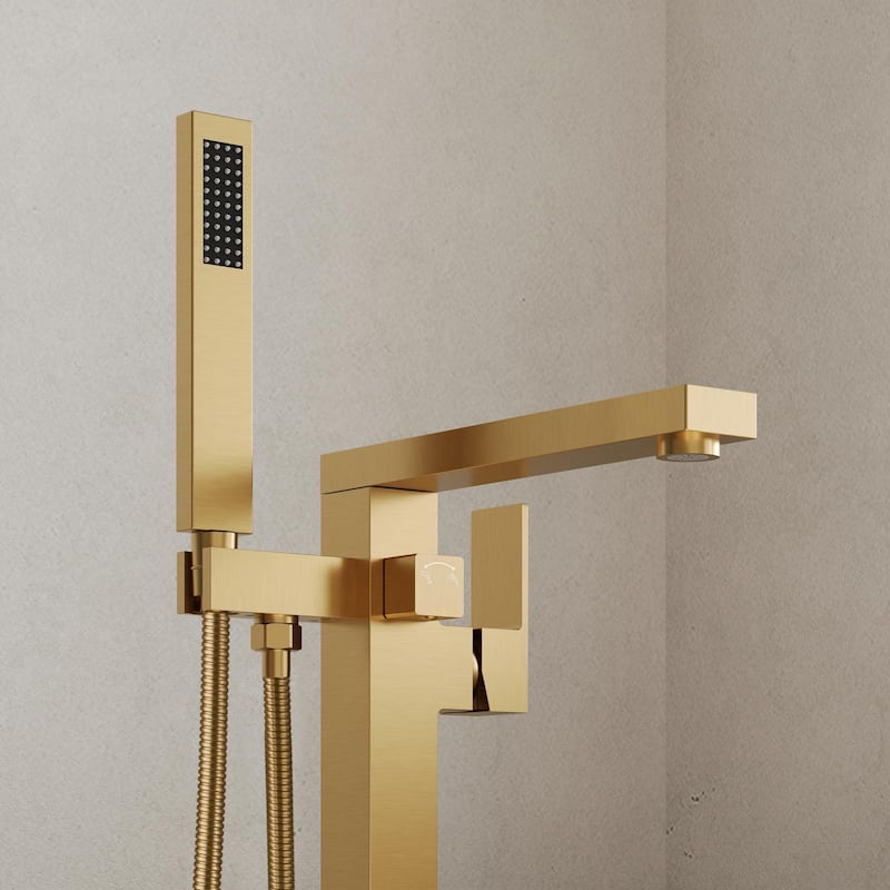 Single-Handle Claw Foot Freestanding Tub Faucet With Hand Shower