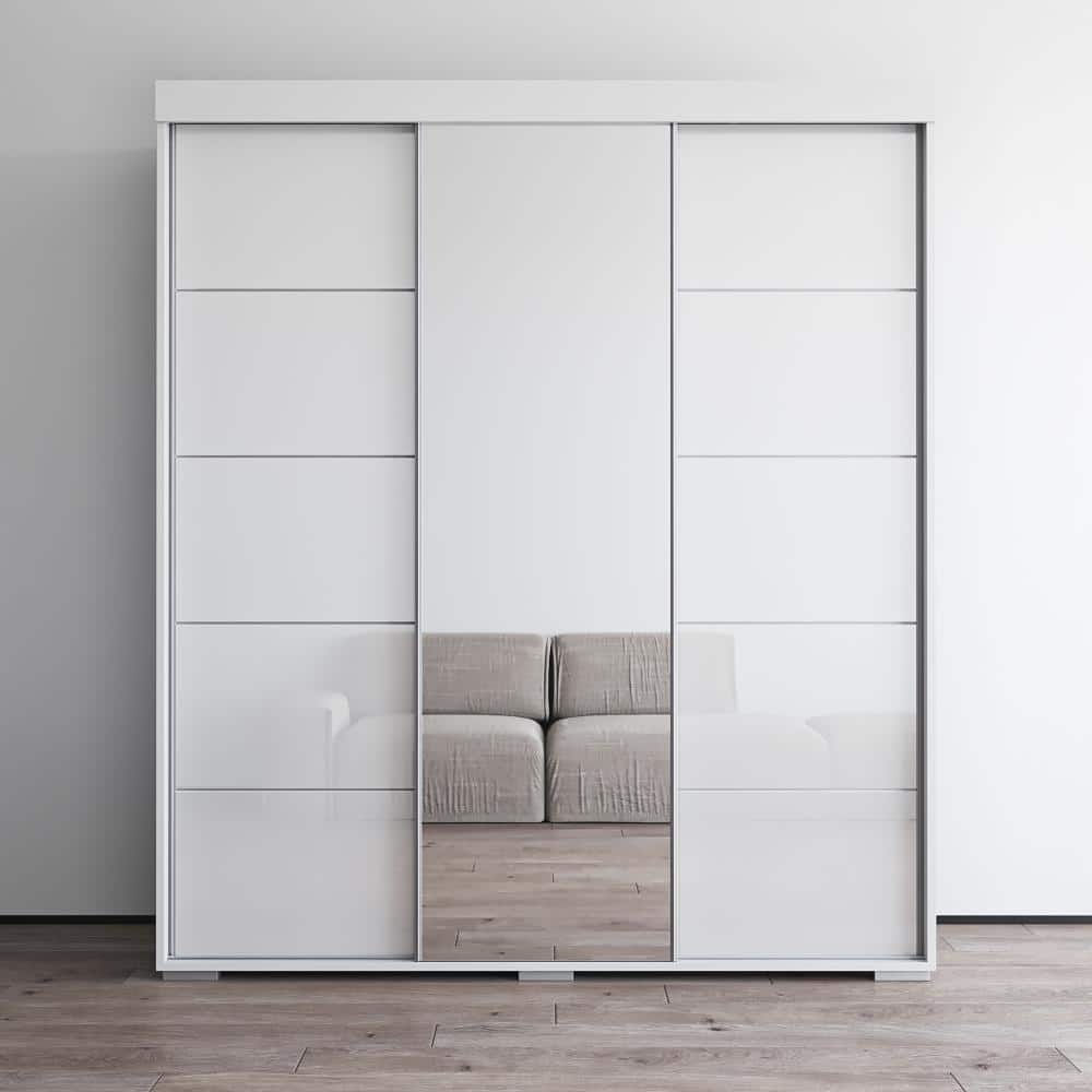 Aria Modern 3-door Wardrobe Armoire with Mirror
