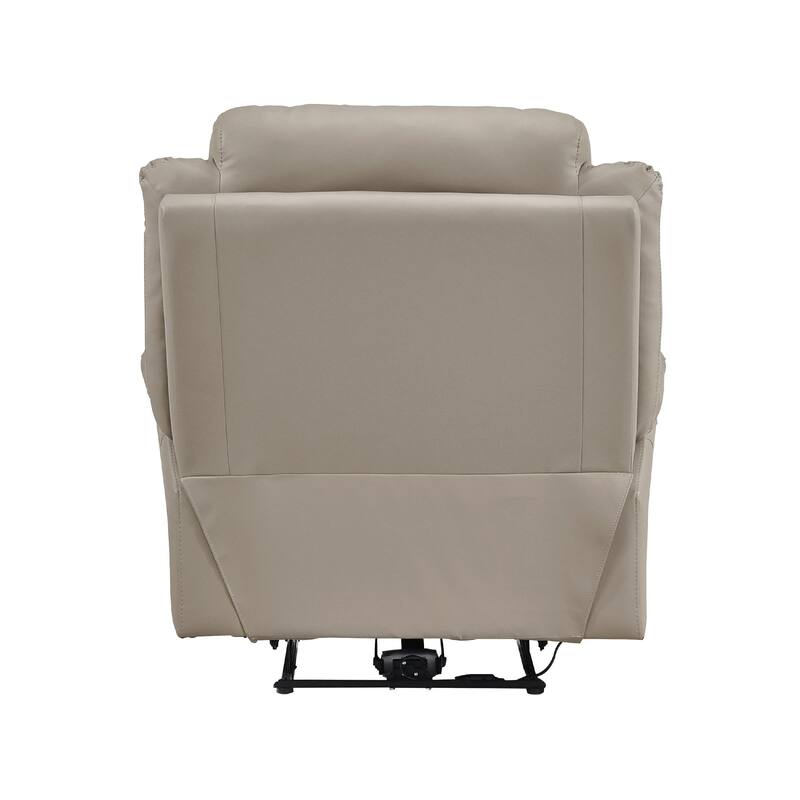 Conia Power Reclining Chair, Soft Latte Beige Leather, USB Charger