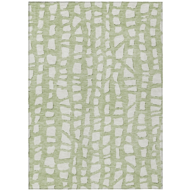 Machine Washable Indoor/ Outdoor Chantille Modern Abstract Rug