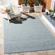 SAFAVIEH Courtyard Terezija Indoor/ Outdoor Waterproof Patio Backyard Rug - 4' x 5'7" - Grey/Aqua