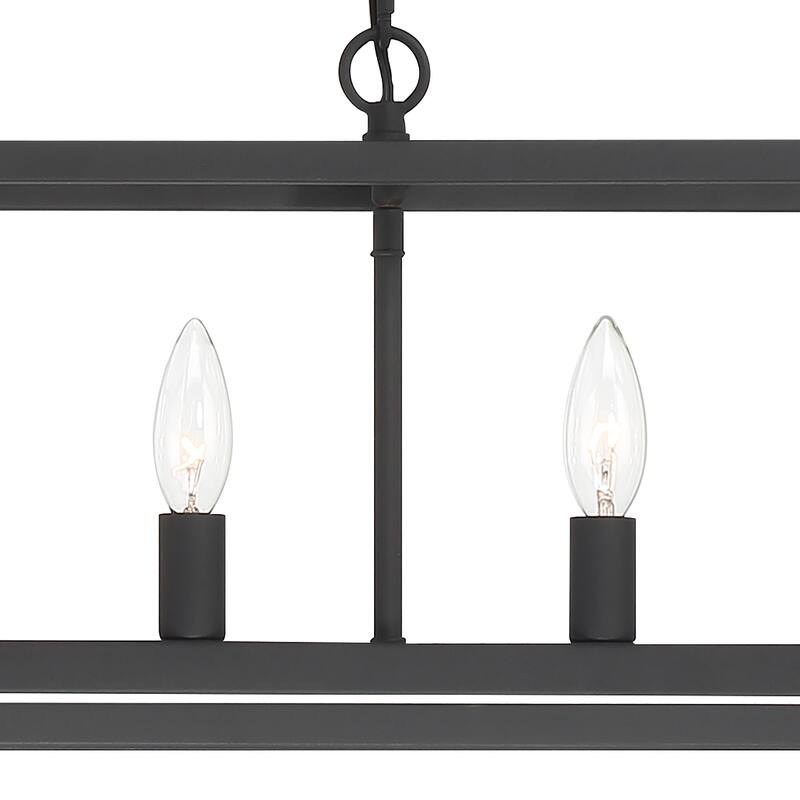 Modern Farmhouse 8-light 48In Rectangle Linear Chandelier for Dining Room with UL Certified