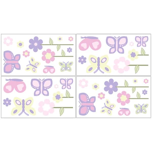 Shop Sweet Jojo Designs Pink And Purple Butterfly Peel And Stick