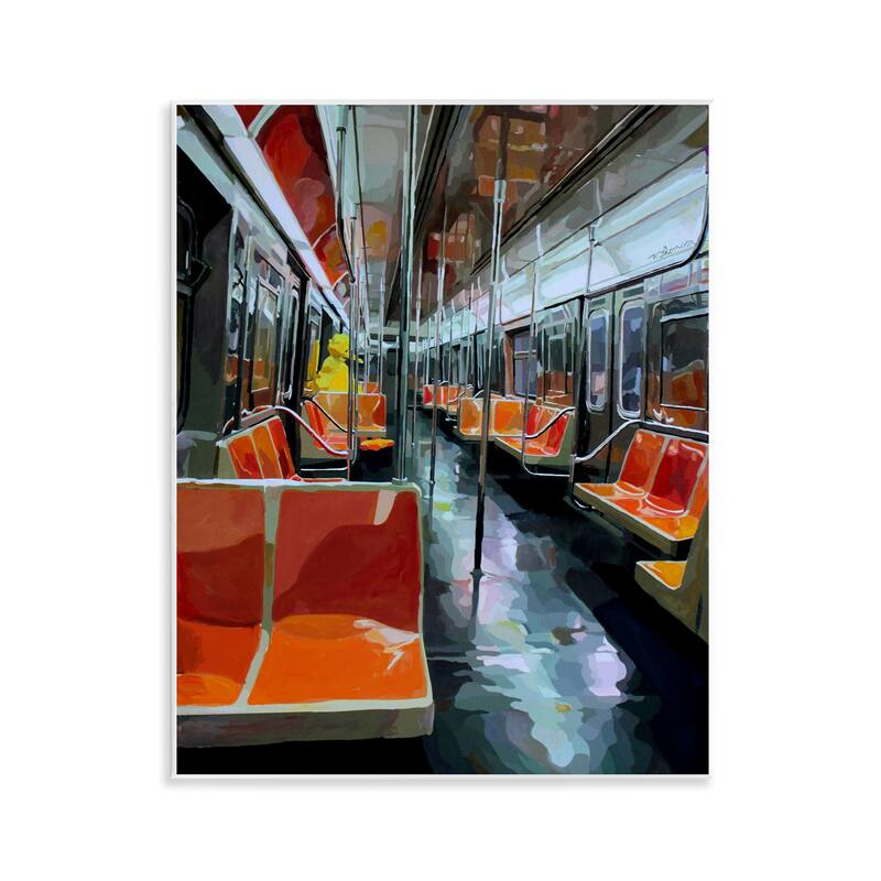 Stupell Bird Character in Subway Train Wall Plaque Art Design By Keith Thomson - 11 x 14