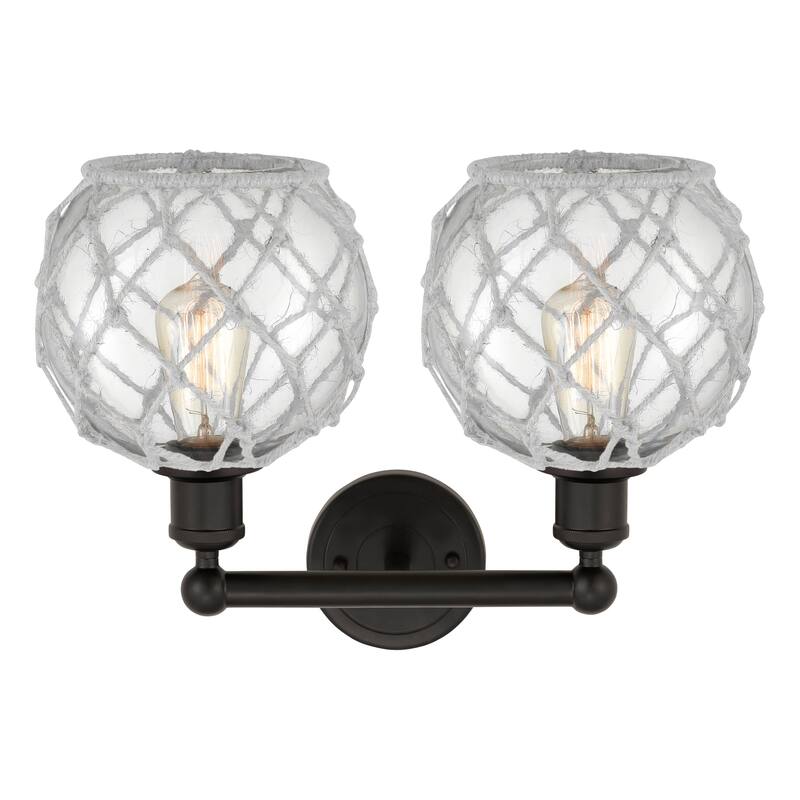 Innovations Lighting Endless Possibilities Edison - Farmhouse Rope - 2 Light 17" Bath Vanity Light